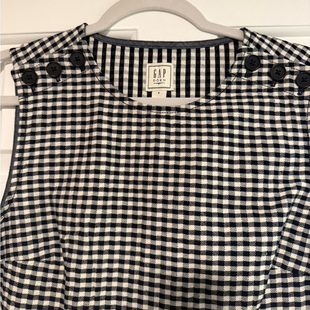 Gap Doen Mini Denim Gingham Shift - image 3